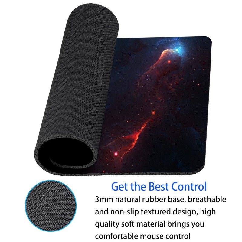 SHALYSONG Space Galaxy Mouse Pad Personalized Design Customized Square Office Rubber Mouse Pad 9.5x7.9 Inch - Image 4